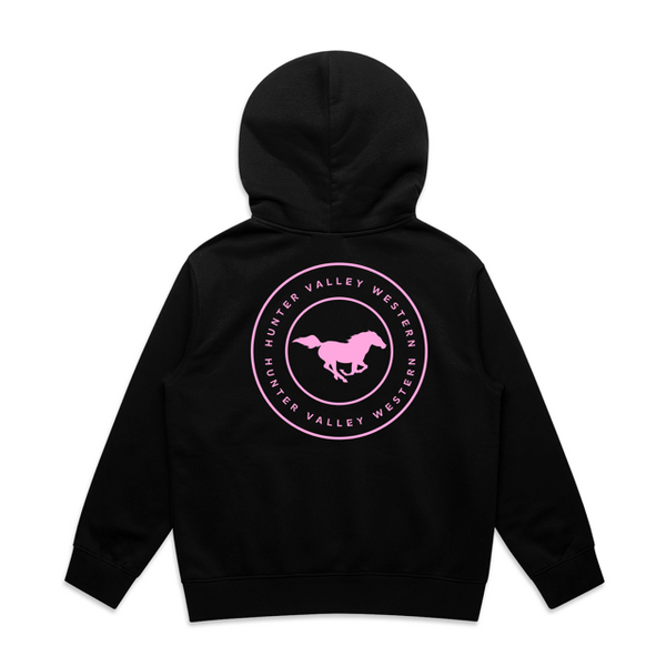 Hunter Valley Western Youth Girls Hoodie Jumper - Black.