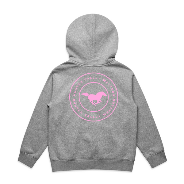 Hunter Valley Western Youth Girls Hoodie Jumper - Grey.