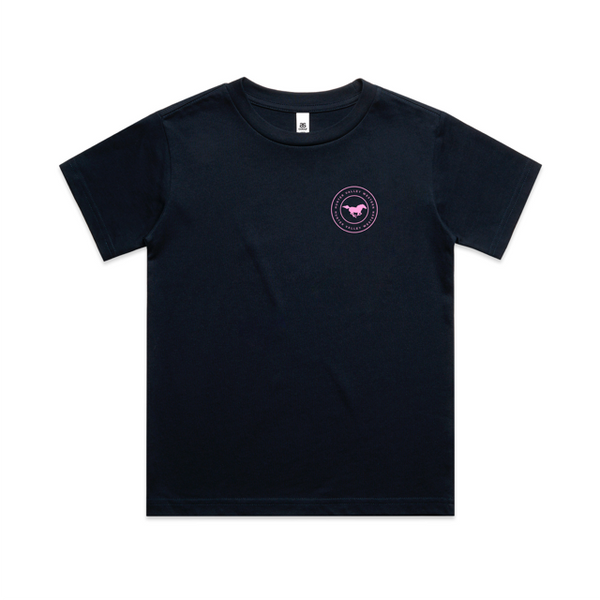 Hunter Valley Western Youth Girls T-shirt - Navy.