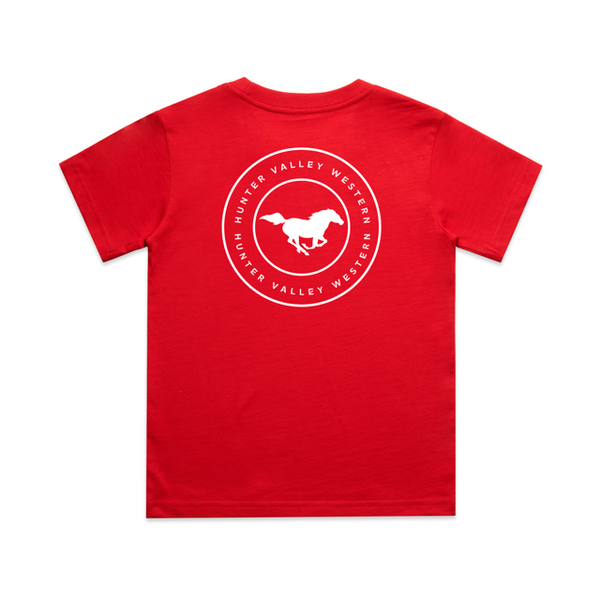 Hunter Valley Western Youth T'shirt - Red.