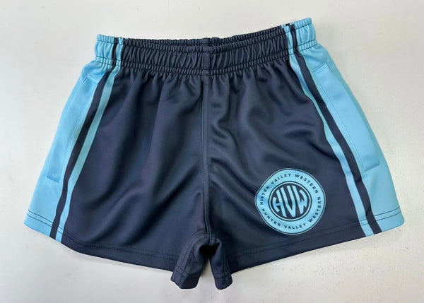 Kids Hunter Valley Western footy shorts.