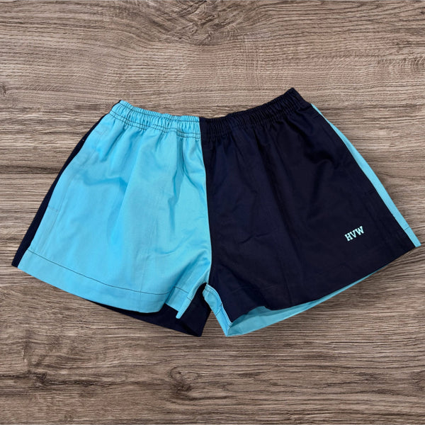 Blue and Navy Rugby Shorts.