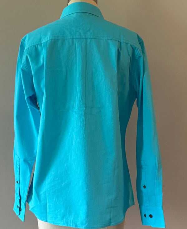 Ladies Work Shirt- Sky Blue.