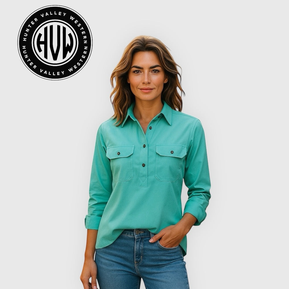 Ladies Work Shirt- Mint1